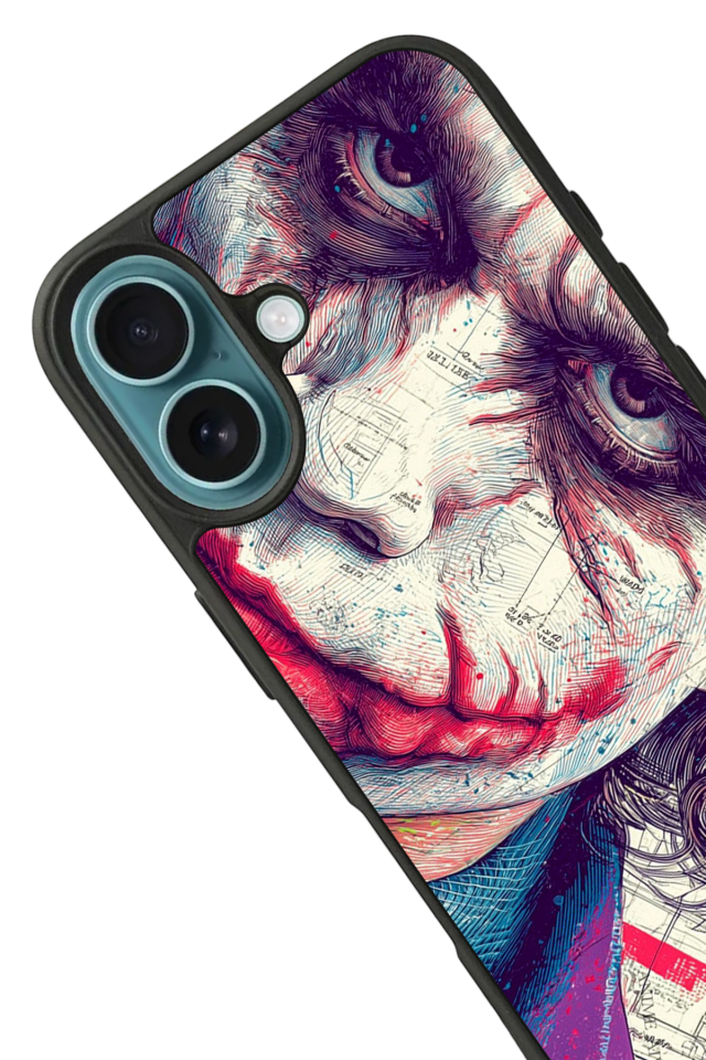 iPhone 16 Uyumlu Joker Tasarımlı Glossy Premium Kılıf