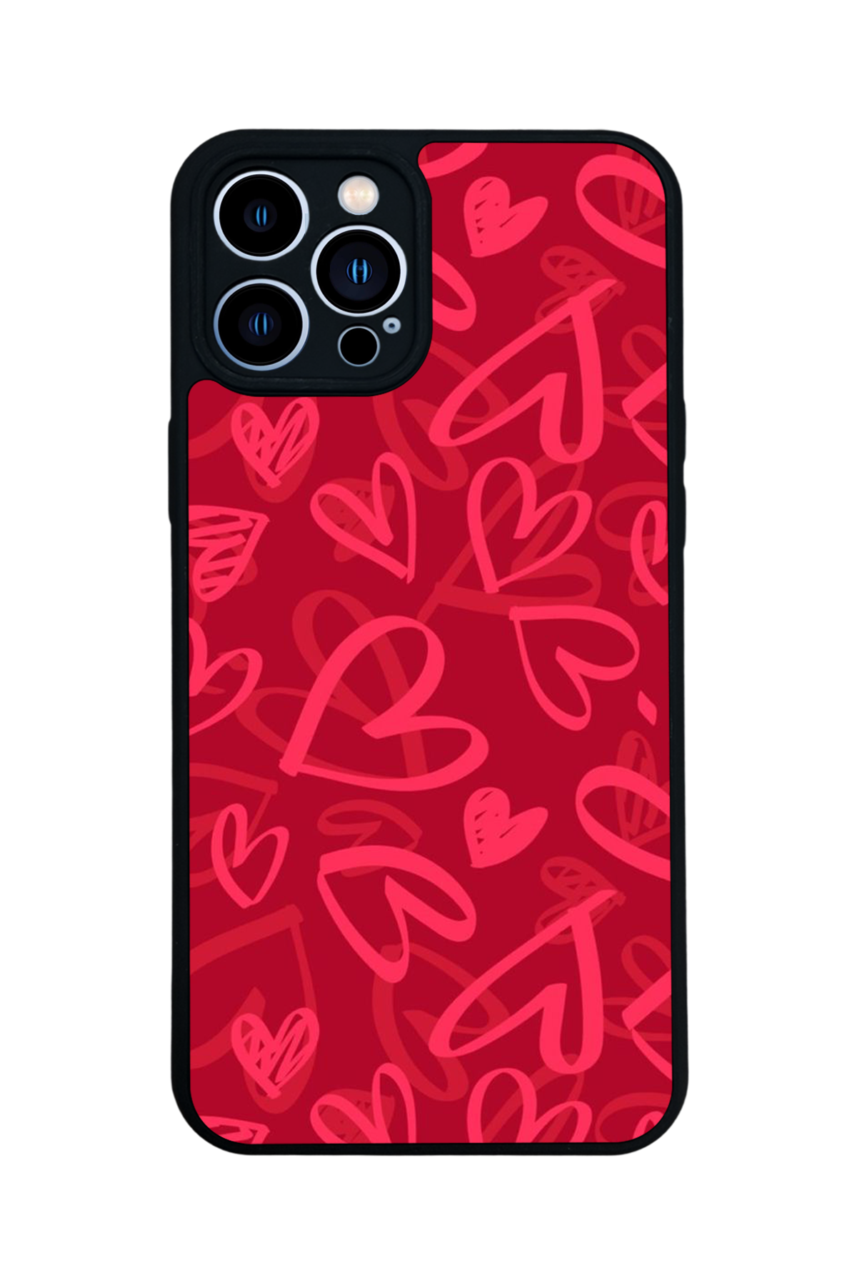 iPhone 13 Pro Max Uyumlu Kalp Love Tasarımlı Glossy Premium Kılıf
