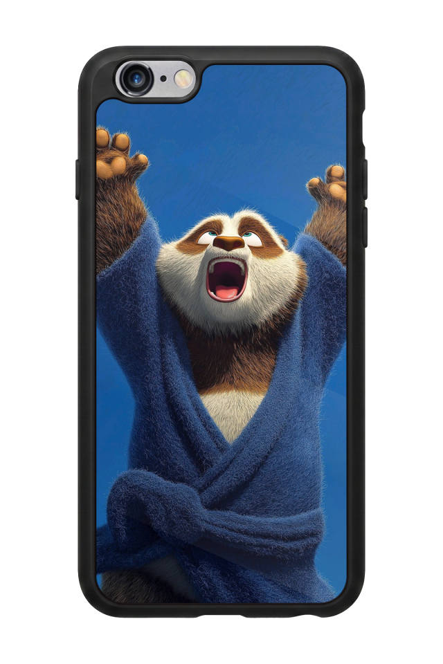 iPhone 6 Plus Uyumlu Kung Fu Panda Tasarımlı Glossy Premium Kılıf