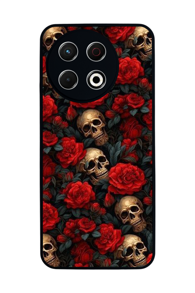 Tecno Spark 30 Pro Uyumlu KuruKafa Tasarımlı Glossy Premium Kılıf