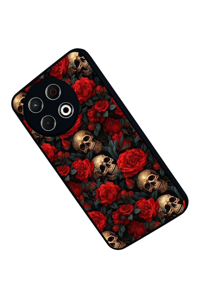 Tecno Spark 30 Pro Uyumlu KuruKafa Tasarımlı Glossy Premium Kılıf