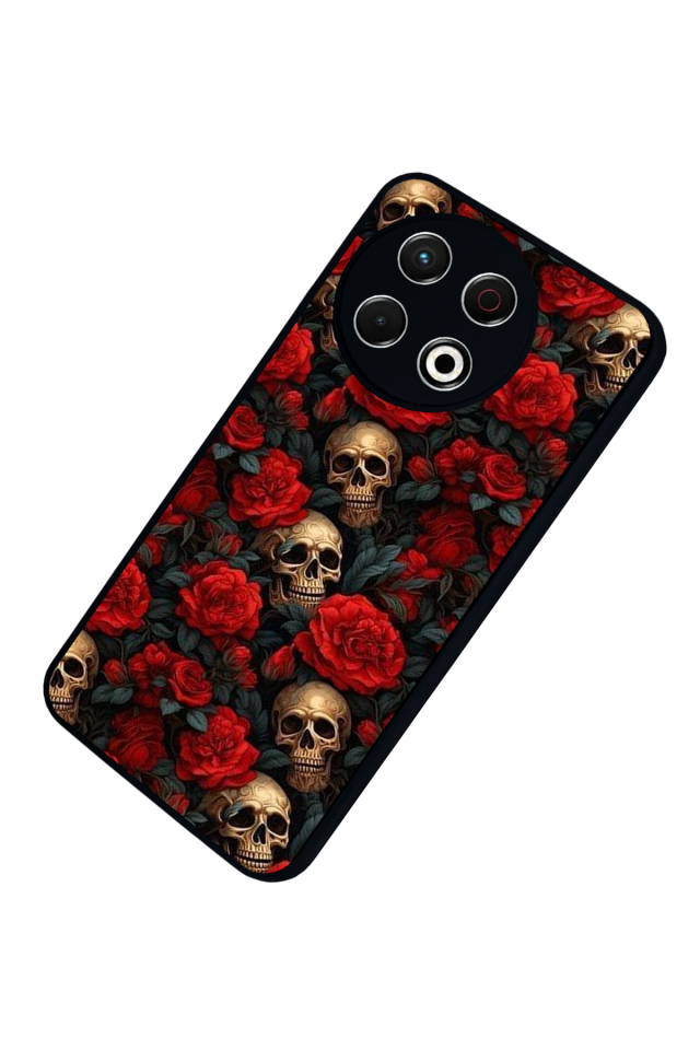 Tecno Spark 30 Pro Uyumlu KuruKafa Tasarımlı Glossy Premium Kılıf