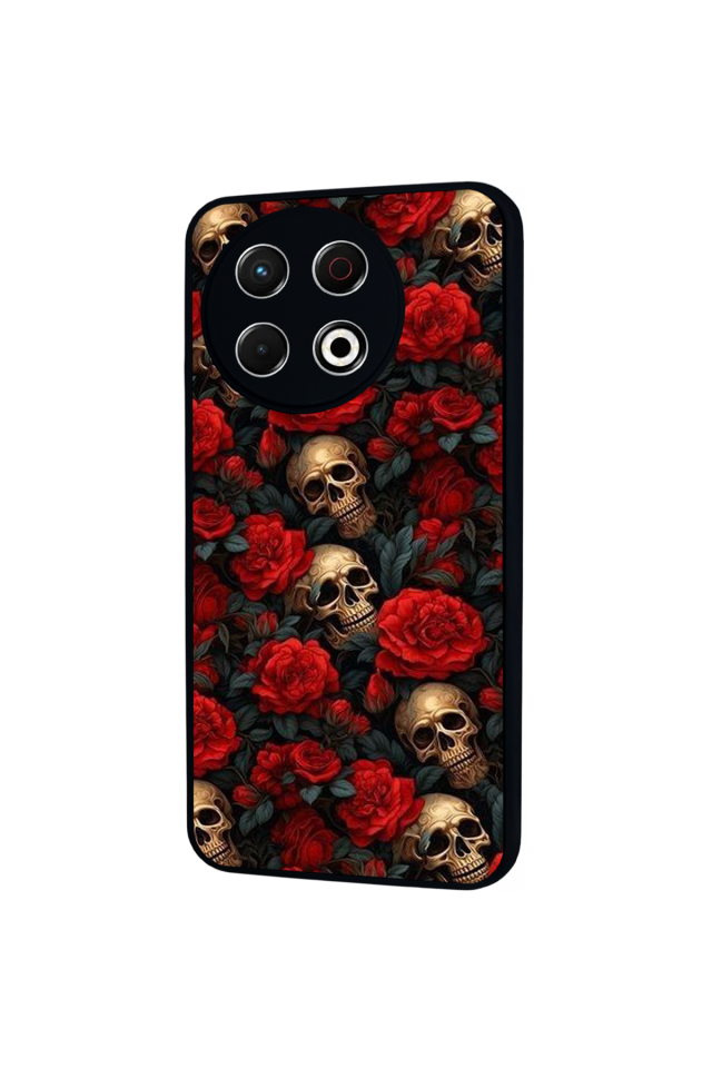 Tecno Spark 30 Pro Uyumlu KuruKafa Tasarımlı Glossy Premium Kılıf