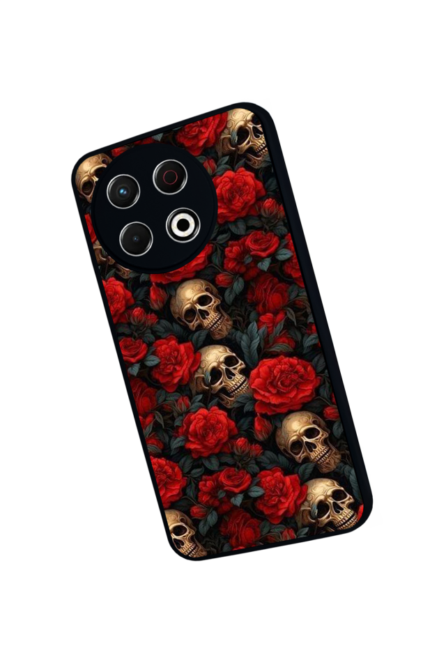 Tecno Spark 30 Pro Uyumlu KuruKafa Tasarımlı Glossy Premium Kılıf