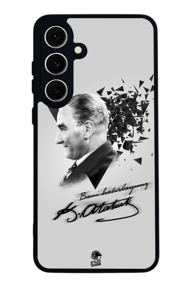 Samsung Galaxy S24 FE Uyumlu Mustafa Kemal Ataturk Tasarımlı Glossy Premium Kılıf