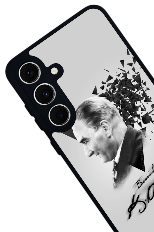 Samsung Galaxy S24 FE Uyumlu Mustafa Kemal Ataturk Tasarımlı Glossy Premium Kılıf