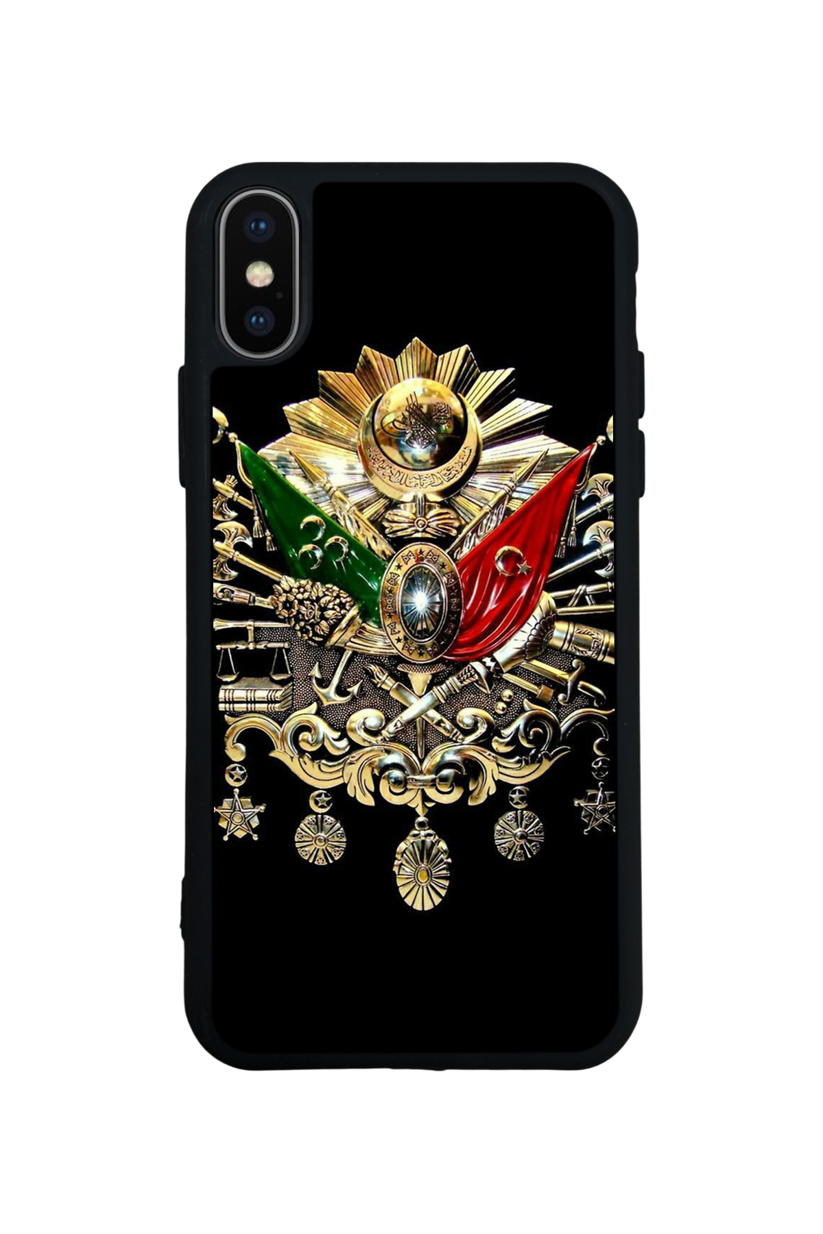 iPhone X/ XS Uyumlu Osmanli Tugrasi Tasarımlı Glossy Premium Kılıf