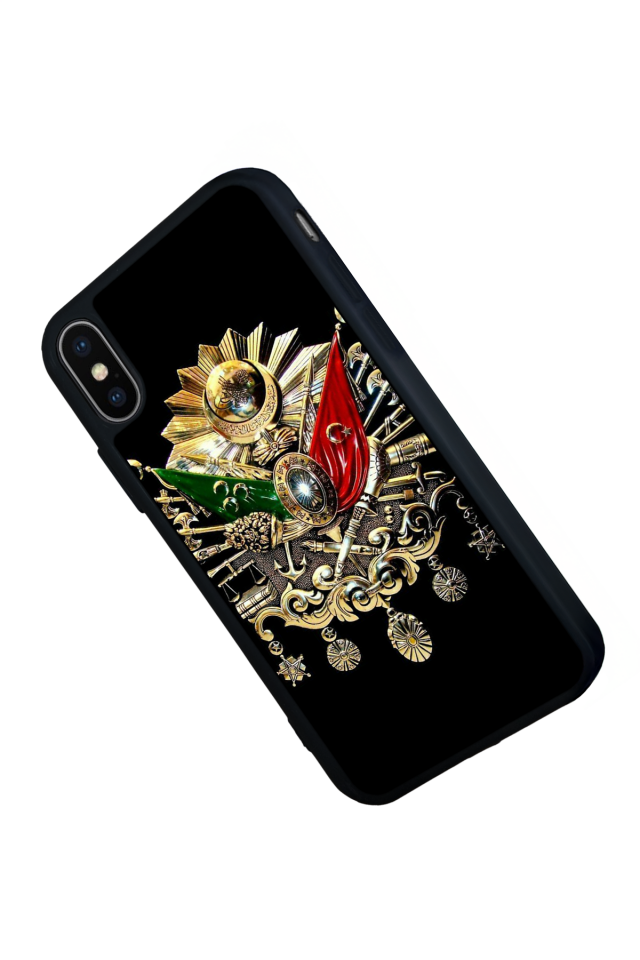 iPhone X/ XS Uyumlu Osmanli Tugrasi Tasarımlı Glossy Premium Kılıf