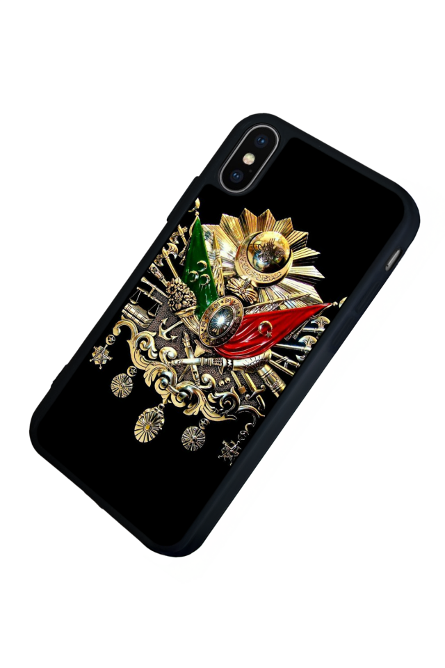 iPhone X/ XS Uyumlu Osmanli Tugrasi Tasarımlı Glossy Premium Kılıf