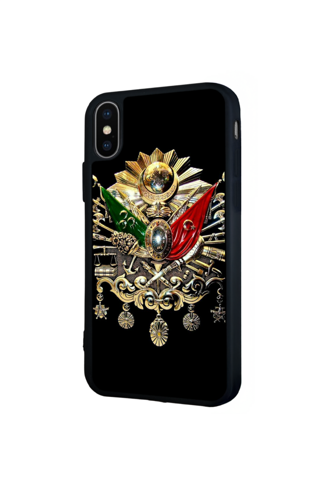 iPhone X/ XS Uyumlu Osmanli Tugrasi Tasarımlı Glossy Premium Kılıf
