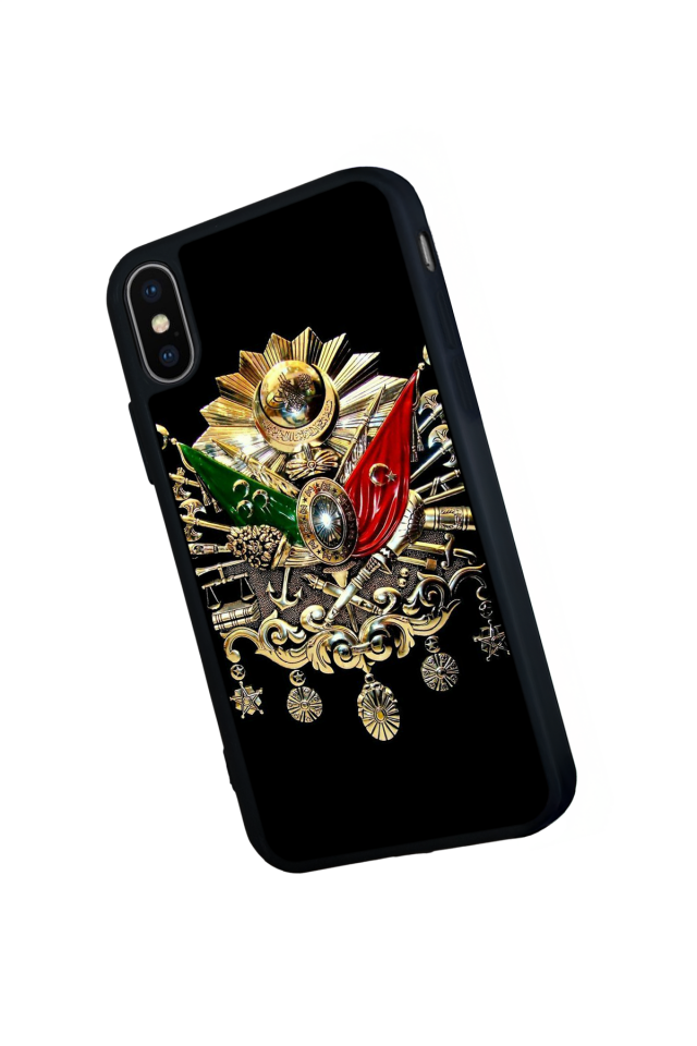 iPhone X/ XS Uyumlu Osmanli Tugrasi Tasarımlı Glossy Premium Kılıf