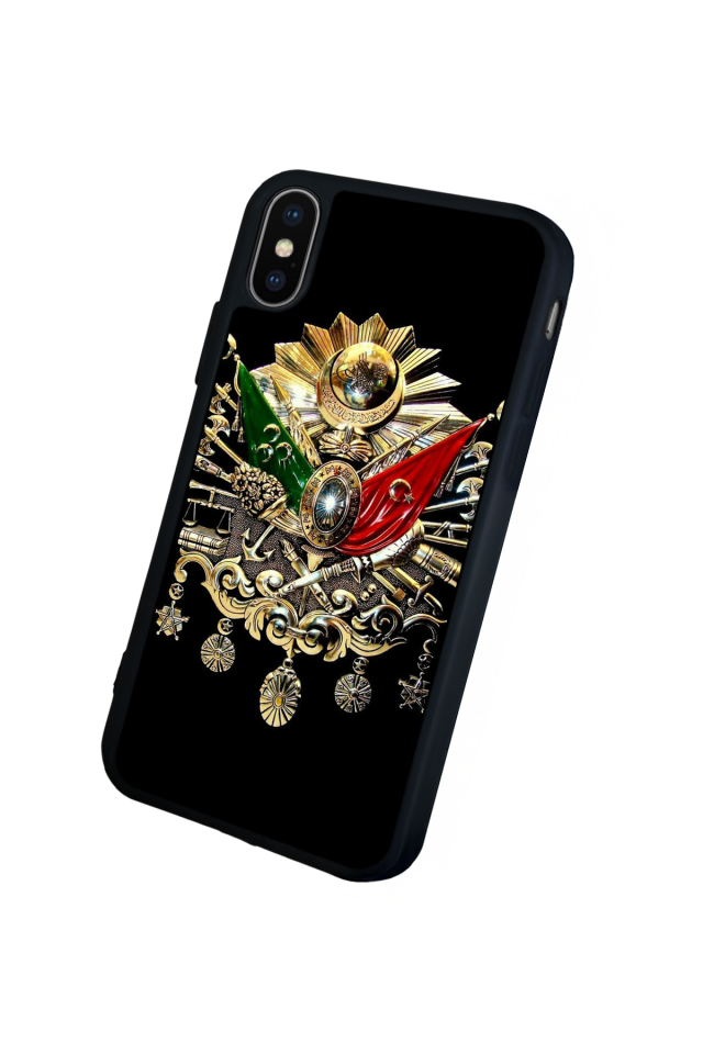 iPhone X/ XS Uyumlu Osmanli Tugrasi Tasarımlı Glossy Premium Kılıf