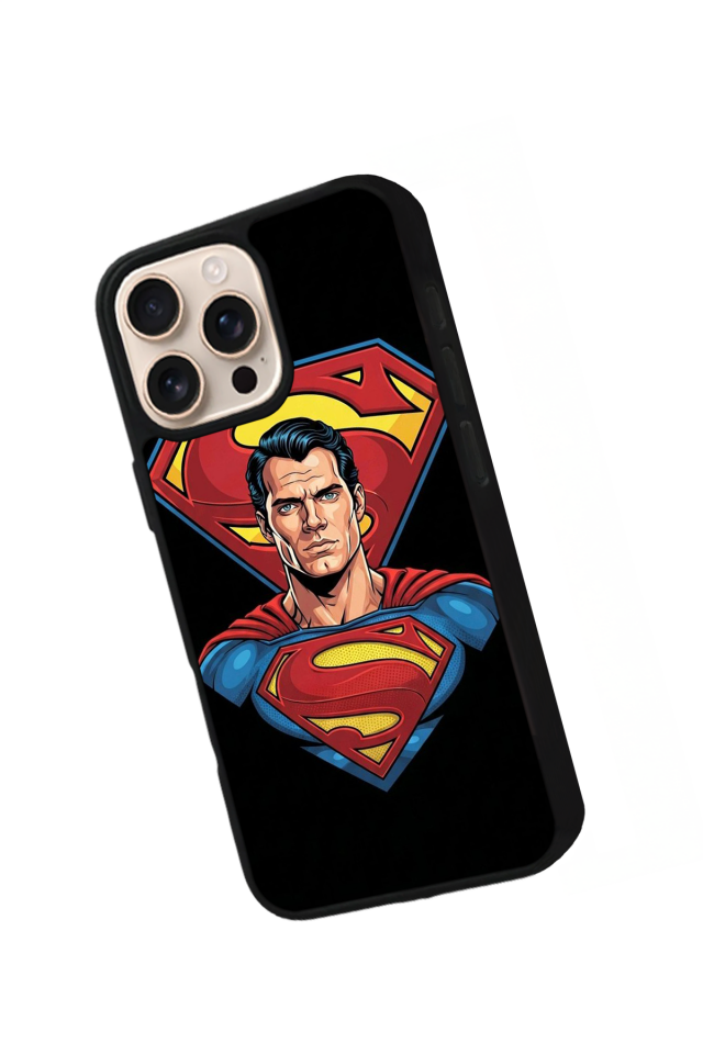 iPhone 15 Pro Uyumlu Superman Tasarımlı Glossy Premium Kılıf