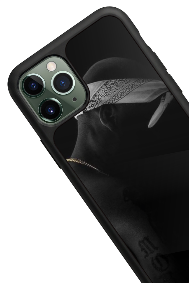 iPhone 11 Pro Max Uyumlu Tupac Tasarımlı Glossy Premium Kılıf