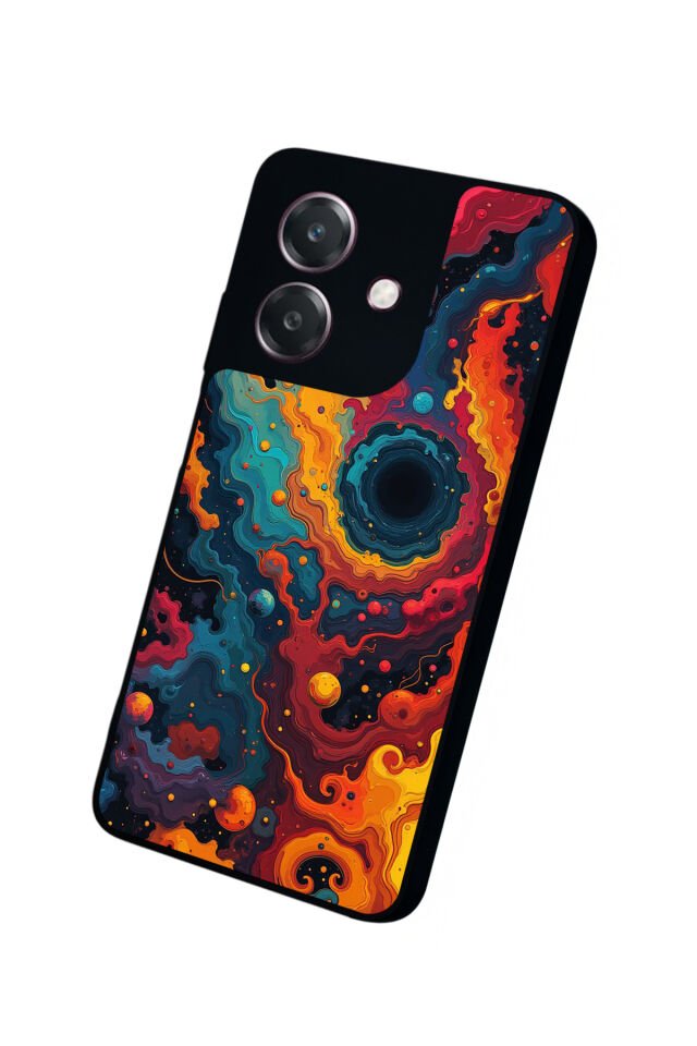 Oppo A3 5G Uyumlu Abstract Tasarımlı Glossy Premium Kılıf
