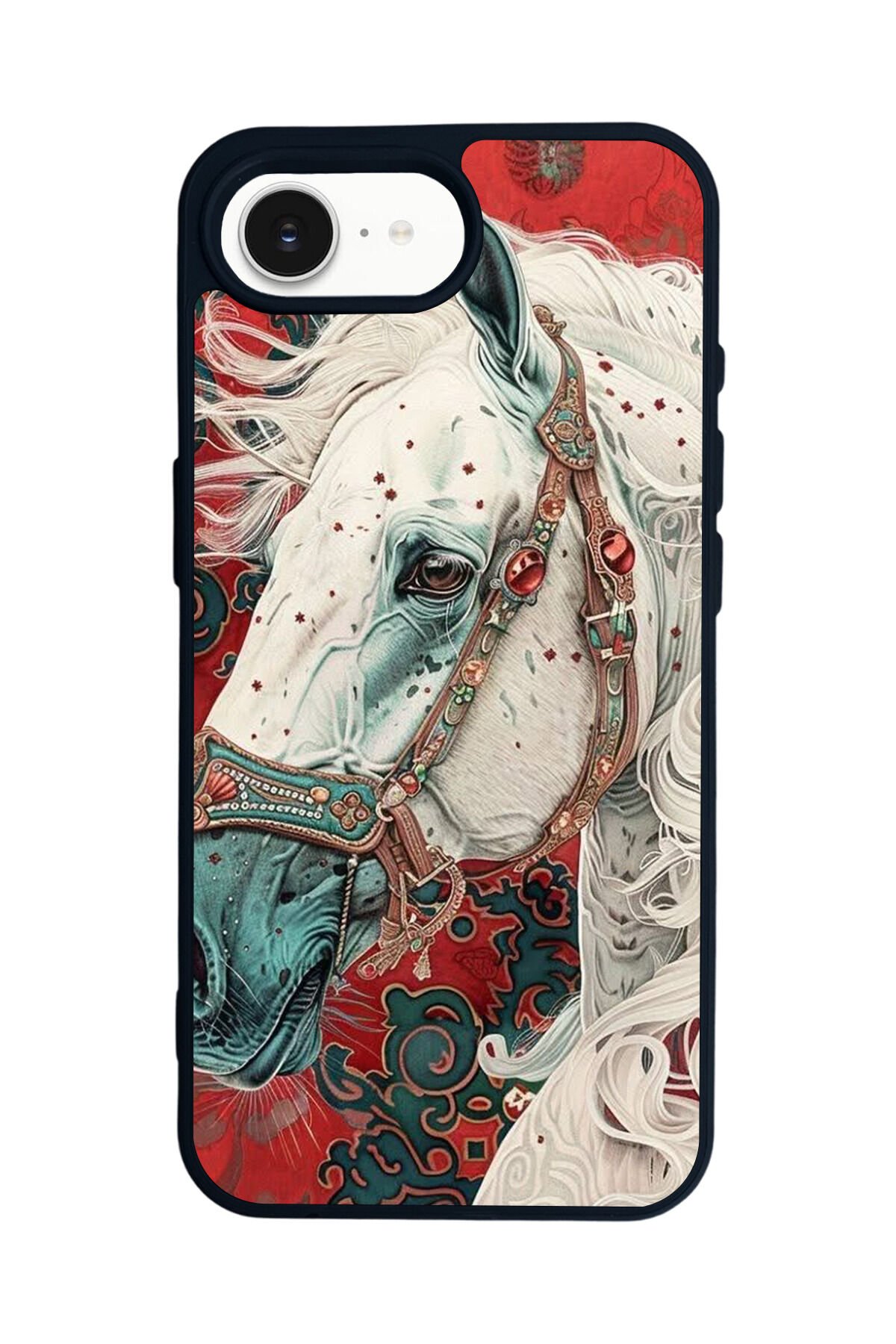 iPhone 16E Uyumlu At Horse Tasarımlı Glossy Premium Kılıf
