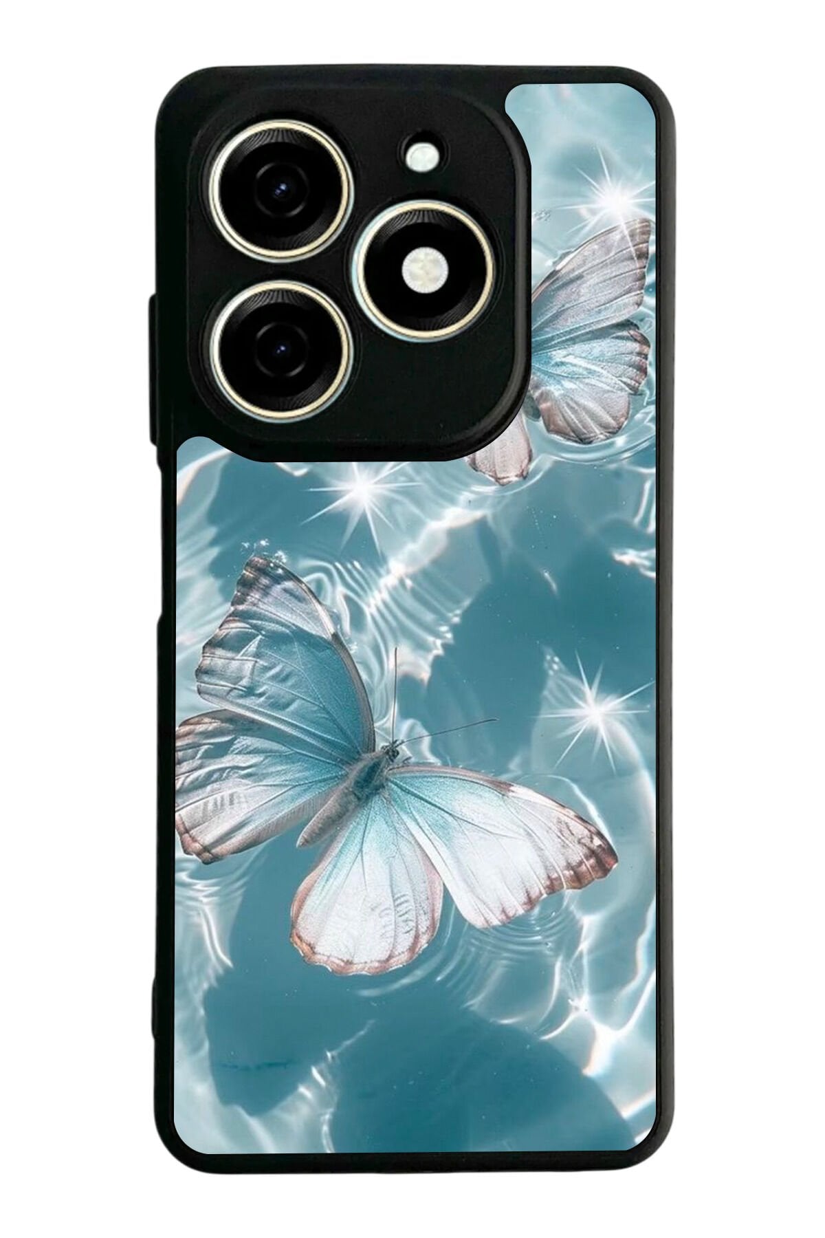 Infınıx Smart 8 Pro Uyumlu Kelebek Tasarımlı Glossy Premium Kılıf