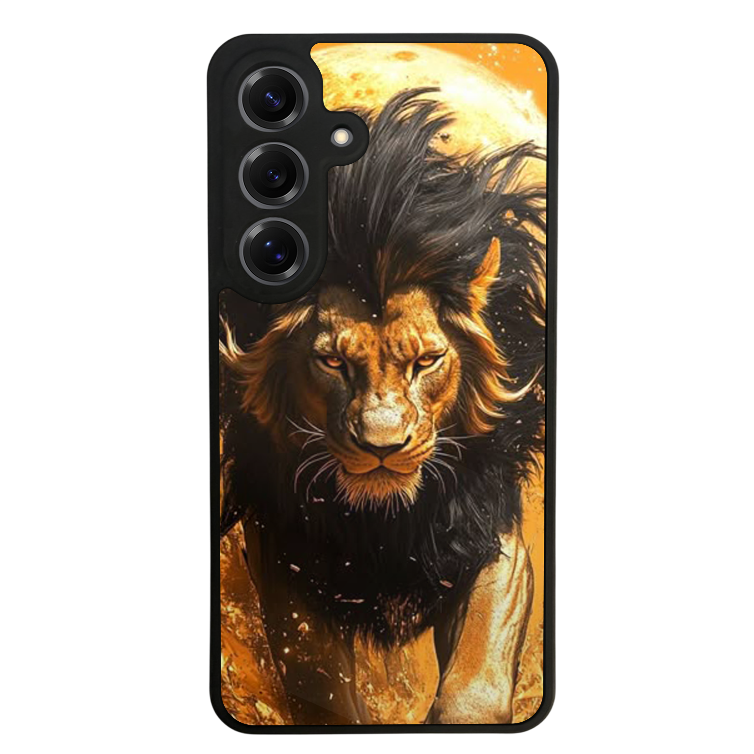 Samsung Galaxy S25 Uyumlu Aslan Tasarımlı Glossy Premium Kılıf