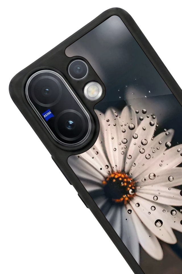 Vivo V60 Uyumlu Cicek Tasarımlı Glossy Premium Kılıf