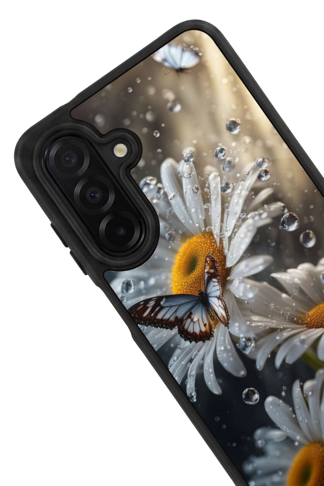 Samsung Galaxy A56 Uyumlu Cicek Tasarımlı Glossy Premium Kılıf