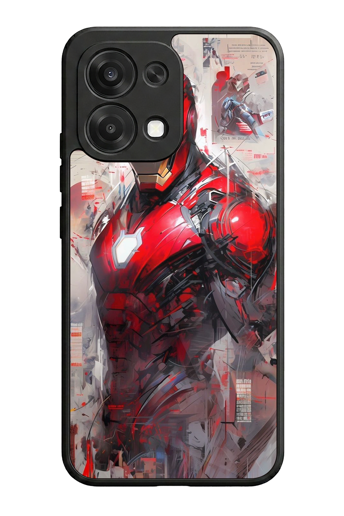 Oppo A6 Pro Uyumlu Iron Man ( Demir Adam ) Tasarımlı Glossy Premium Kılıf