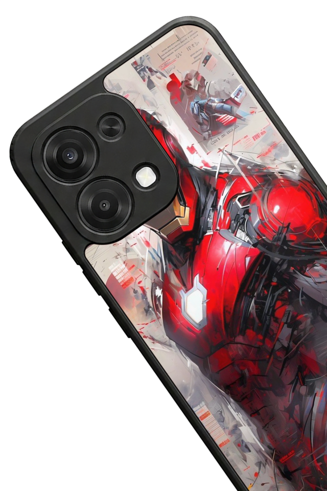 Oppo A6 Pro Uyumlu Iron Man ( Demir Adam ) Tasarımlı Glossy Premium Kılıf