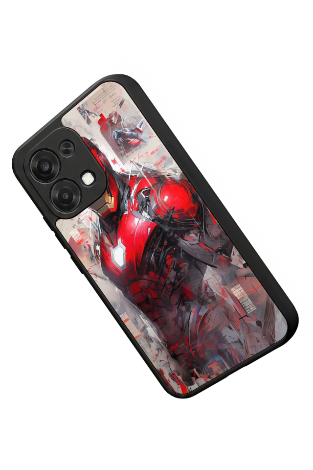 Oppo A6 Pro Uyumlu Iron Man ( Demir Adam ) Tasarımlı Glossy Premium Kılıf