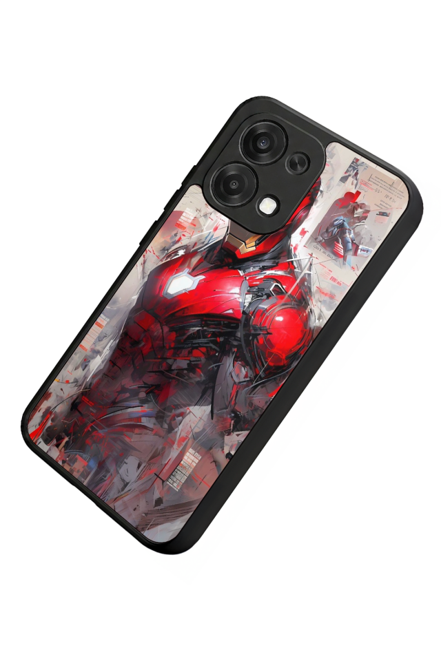 Oppo A6 Pro Uyumlu Iron Man ( Demir Adam ) Tasarımlı Glossy Premium Kılıf