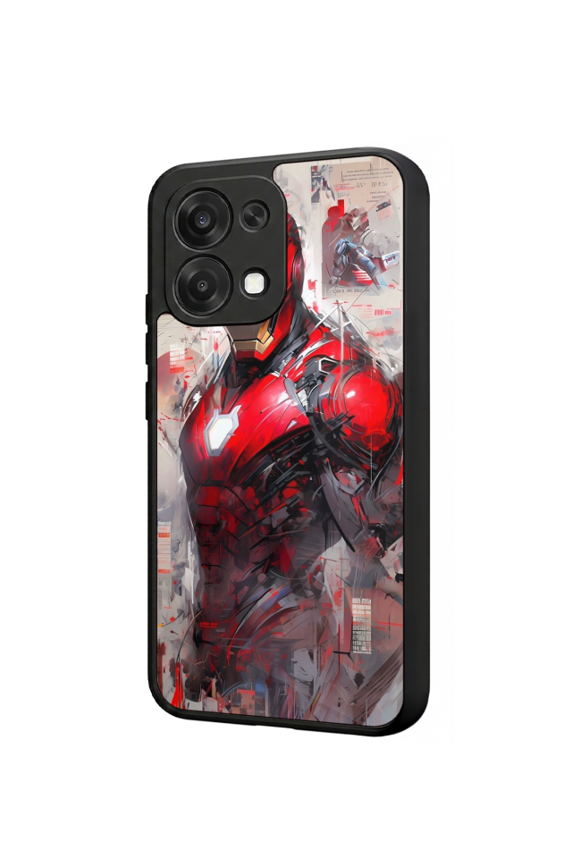 Oppo A6 Pro Uyumlu Iron Man ( Demir Adam ) Tasarımlı Glossy Premium Kılıf