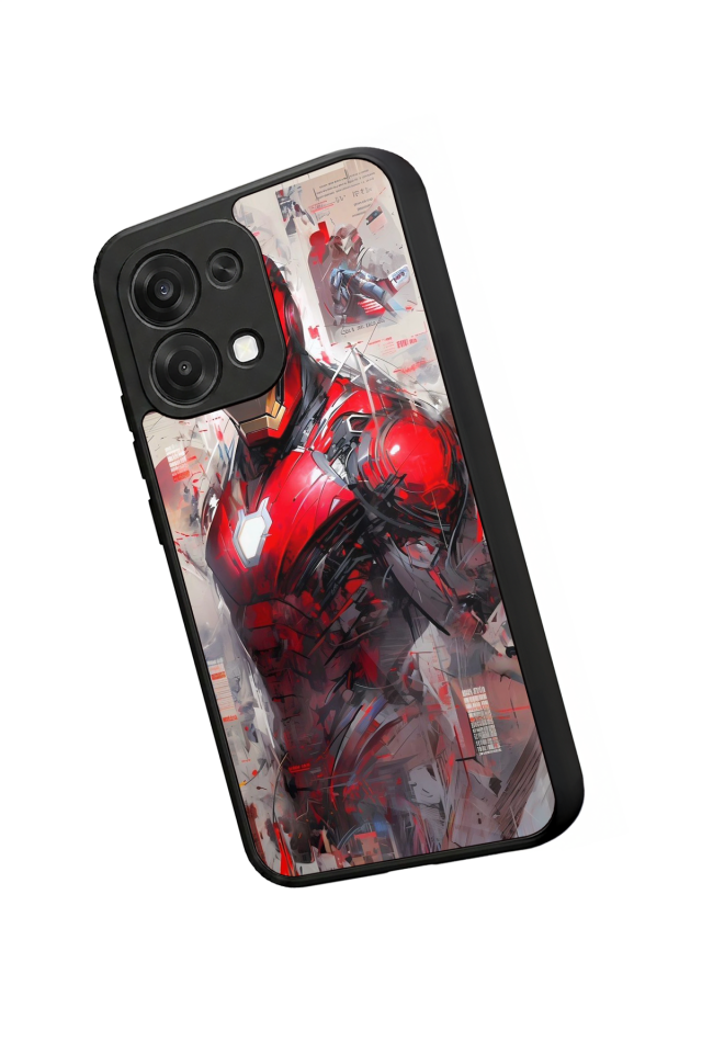Oppo A6 Pro Uyumlu Iron Man ( Demir Adam ) Tasarımlı Glossy Premium Kılıf