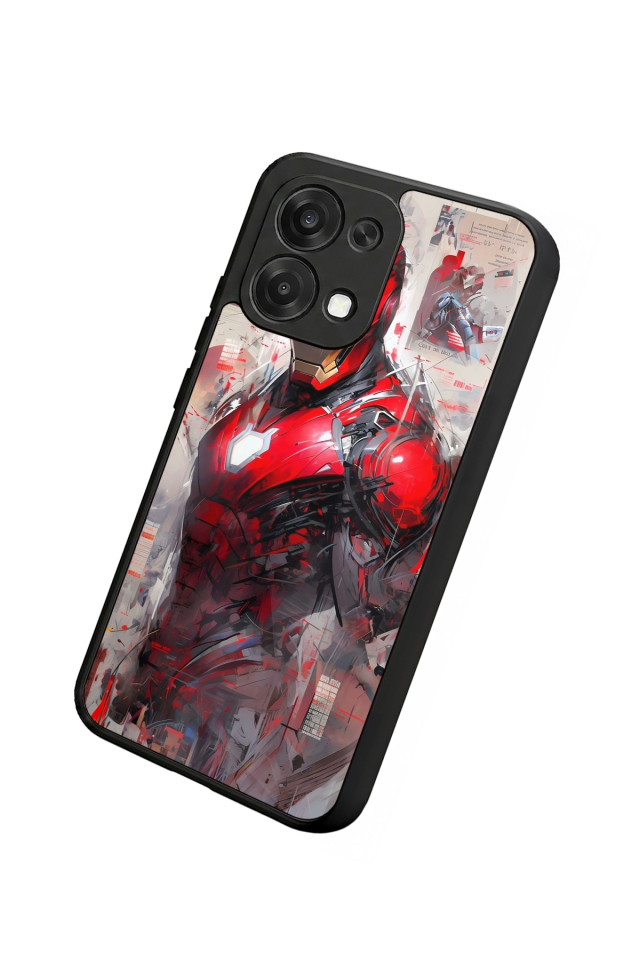Oppo A6 Pro Uyumlu Iron Man ( Demir Adam ) Tasarımlı Glossy Premium Kılıf