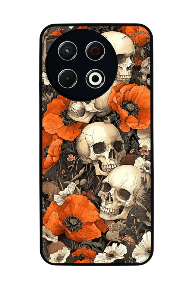 Tecno Spark 30 Pro Uyumlu KuruKafa Tasarımlı Glossy Premium Kılıf