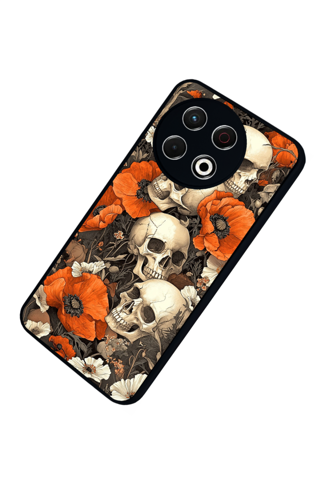 Tecno Spark 30 Pro Uyumlu KuruKafa Tasarımlı Glossy Premium Kılıf