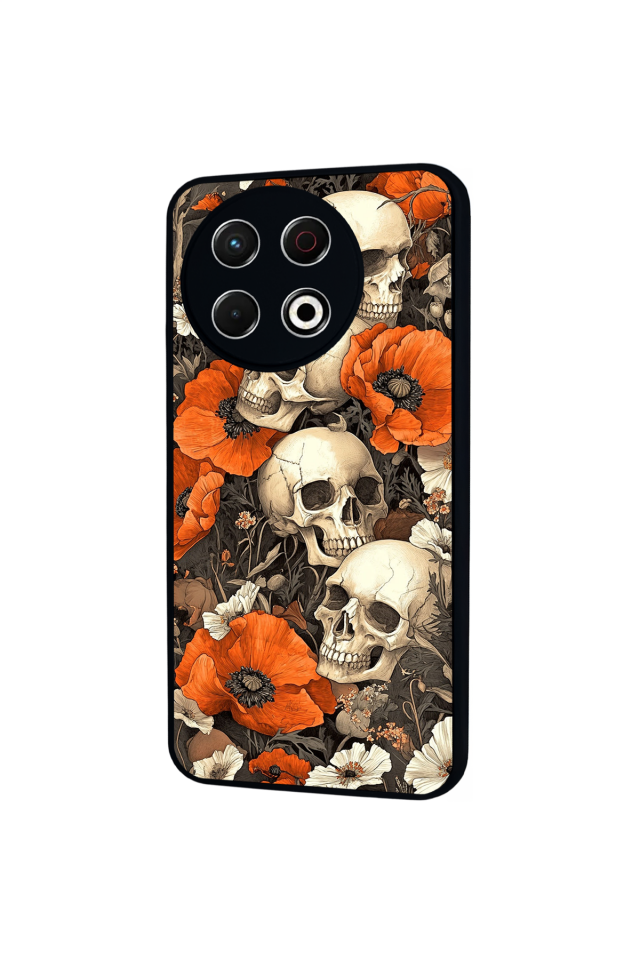 Tecno Spark 30 Pro Uyumlu KuruKafa Tasarımlı Glossy Premium Kılıf