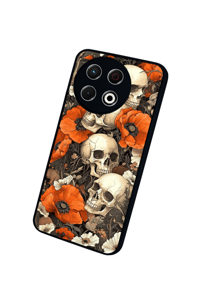 Tecno Spark 30 Pro Uyumlu KuruKafa Tasarımlı Glossy Premium Kılıf