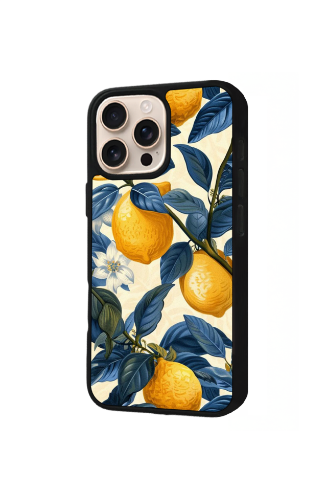 iPhone 14 Pro Uyumlu Limon Tasarımlı Glossy Premium Kılıf
