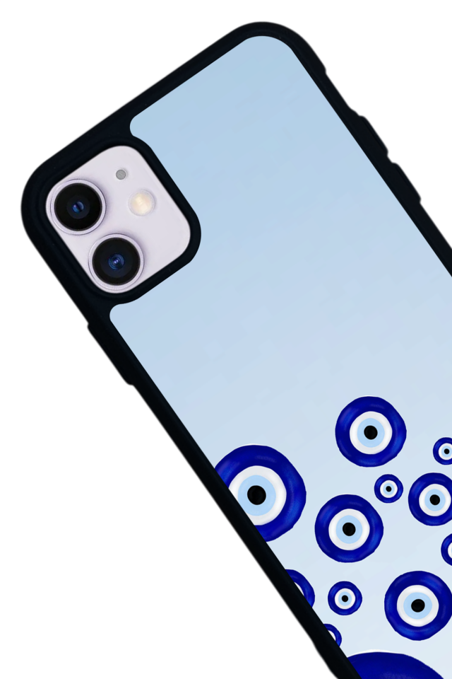 iPhone 11 Uyumlu Nazar Tasarımlı Glossy Premium Kılıf