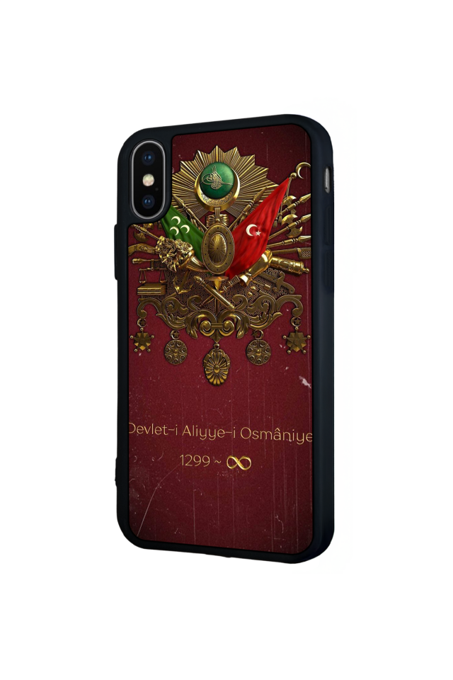 iPhone X/ XS Uyumlu Osmanli Tugrasi Tasarımlı Glossy Premium Kılıf