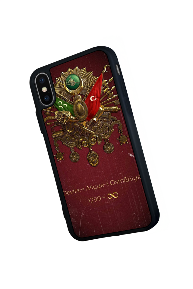 iPhone X/ XS Uyumlu Osmanli Tugrasi Tasarımlı Glossy Premium Kılıf
