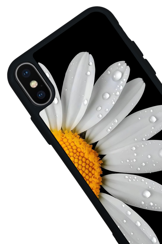 iPhone XS Max Uyumlu Papatya Tasarımlı Glossy Premium Kılıf