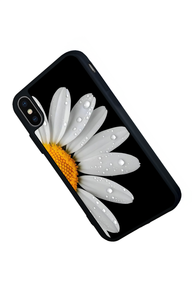 iPhone XS Max Uyumlu Papatya Tasarımlı Glossy Premium Kılıf