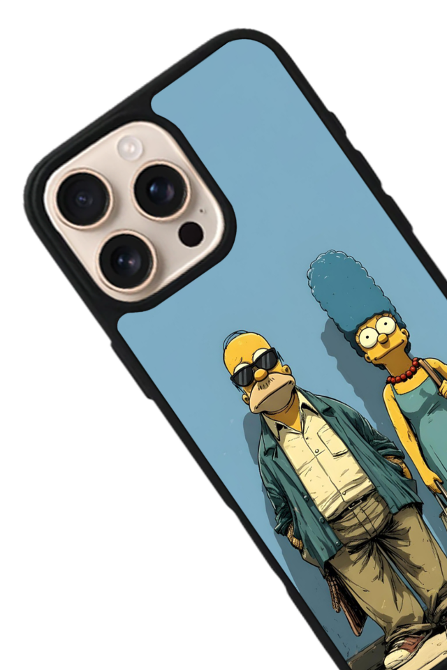 iPhone 16 Pro Uyumlu The Simpsons Tasarımlı Glossy Premium Kılıf