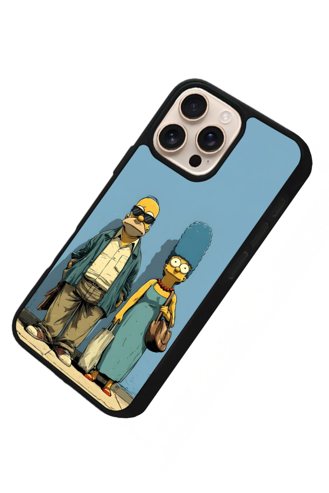 iPhone 16 Pro Uyumlu The Simpsons Tasarımlı Glossy Premium Kılıf
