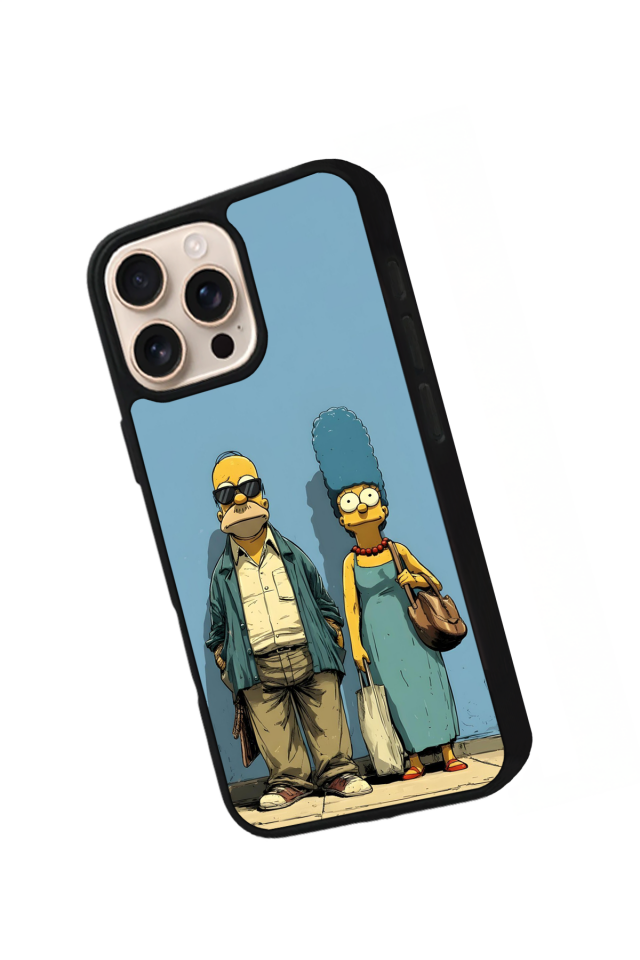 iPhone 16 Pro Uyumlu The Simpsons Tasarımlı Glossy Premium Kılıf