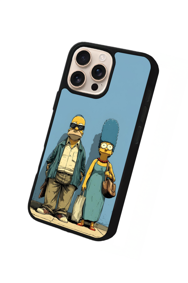 iPhone 16 Pro Uyumlu The Simpsons Tasarımlı Glossy Premium Kılıf