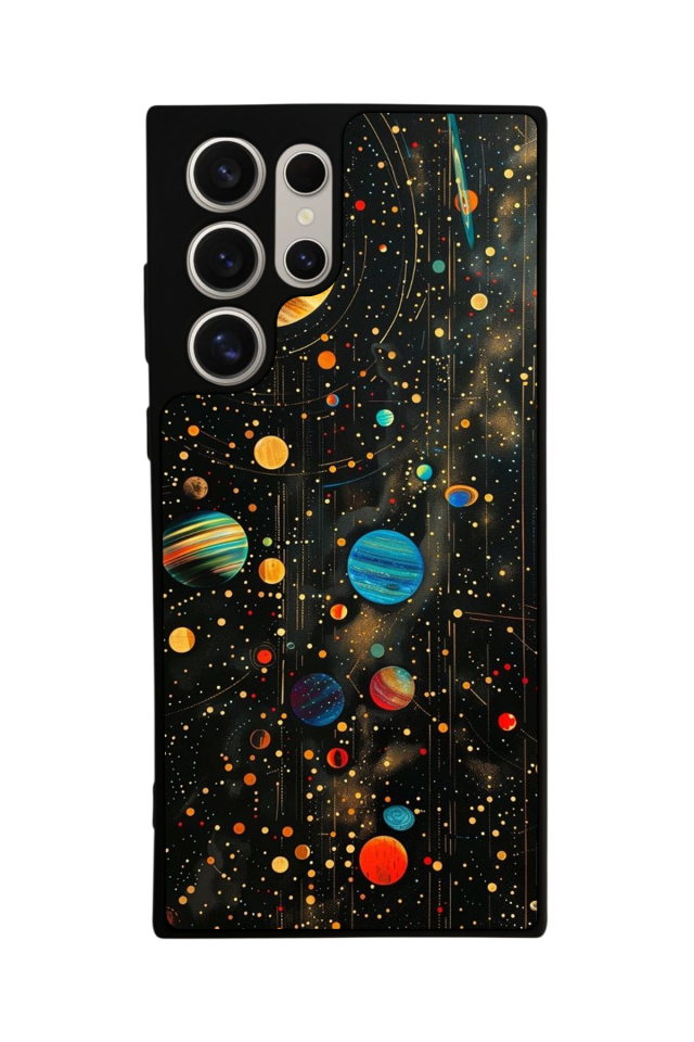 Samsung Galaxy S22 Ultra Uyumlu Uzay Tasarımlı Glossy Premium Kılıf