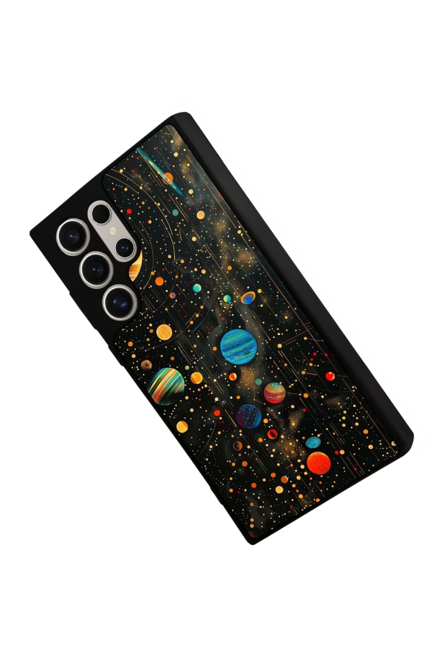 Samsung Galaxy S22 Ultra Uyumlu Uzay Tasarımlı Glossy Premium Kılıf