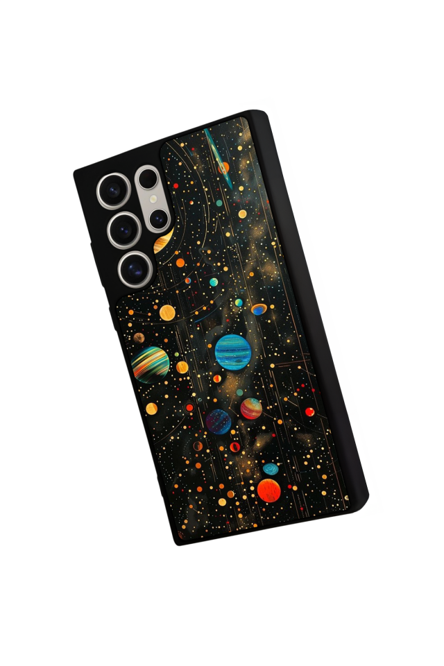Samsung Galaxy S22 Ultra Uyumlu Uzay Tasarımlı Glossy Premium Kılıf