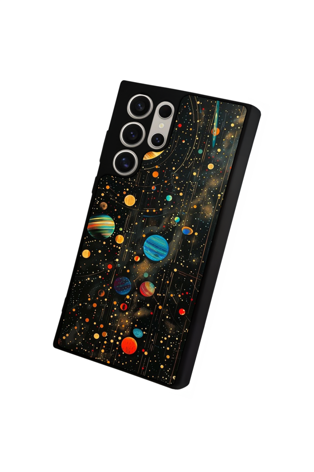 Samsung Galaxy S22 Ultra Uyumlu Uzay Tasarımlı Glossy Premium Kılıf
