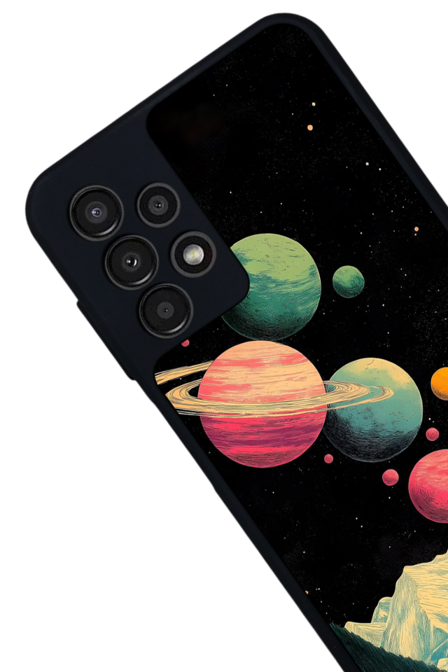 Samsung Galaxy A23 Uyumlu Uzay Tasarımlı Glossy Premium Kılıf